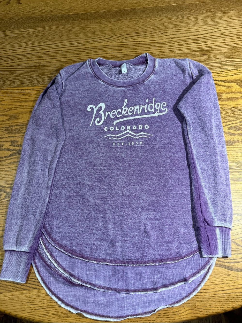 Breckenridge Purple Vintage-Style Crewneck Pullover - Picture 4 of 6